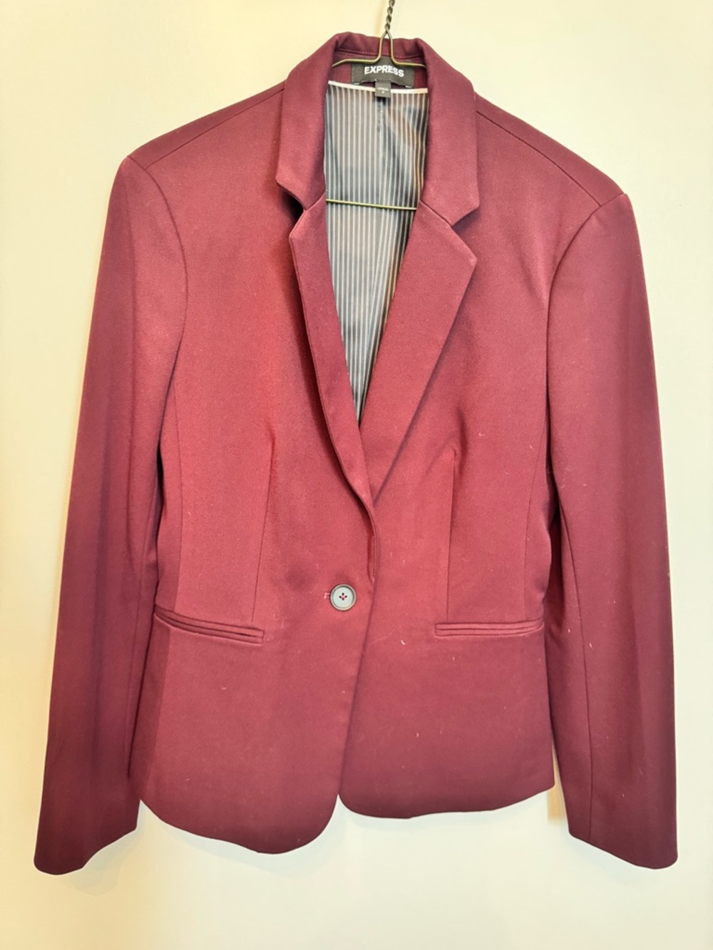 Express Women's Wine Single-Button Blazer